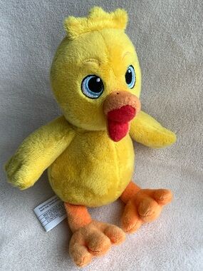 Kinder Surprise Plush Yellow Orange Chick Embroidered Eyes Stuffed Animal Toy